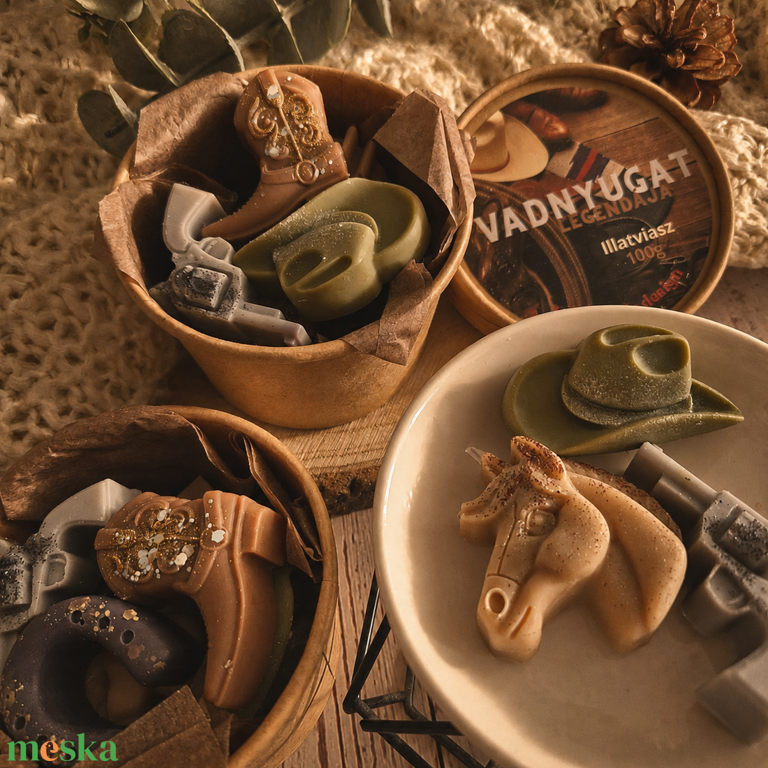 Vadnyugat legendája illatviasz, elegáns luxus bőr illat - otthon & életmód - gyertya, illat, aroma - illatviasz - Meska.hu