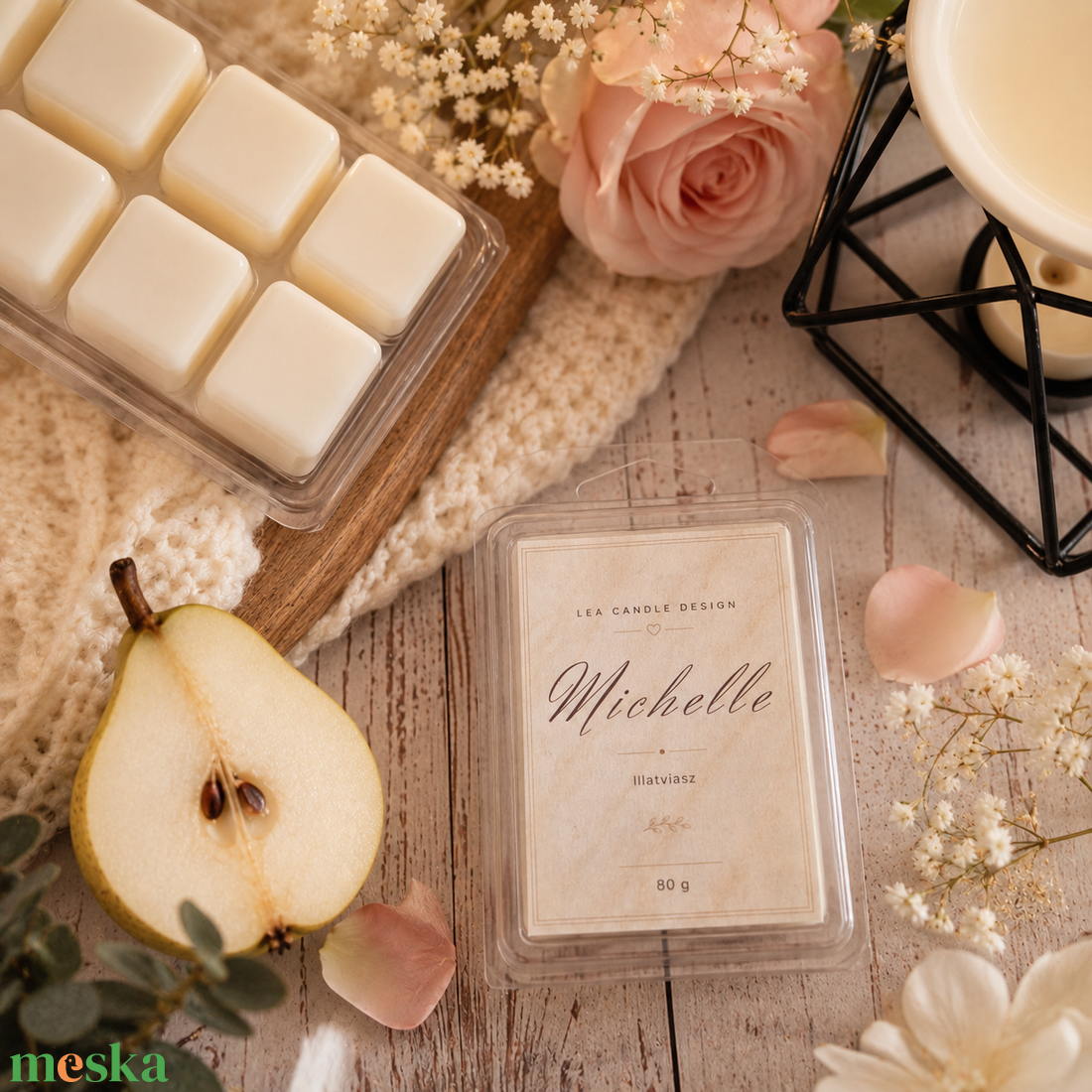 Michelle parfüm illatú illatviasz, csábítóan elegáns illat - otthon & életmód - gyertya, illat, aroma - illatviasz - Meska.hu