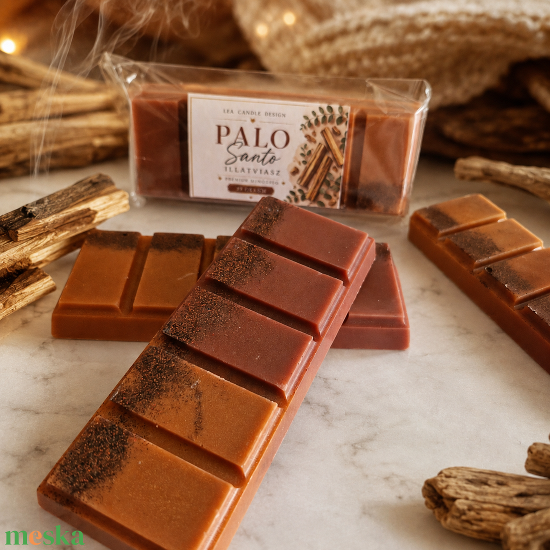 Palo Santo törhető illatviasz, meleg, fás és harmónikis illatélmény - otthon & életmód - gyertya, illat, aroma - illatviasz - Meska.hu