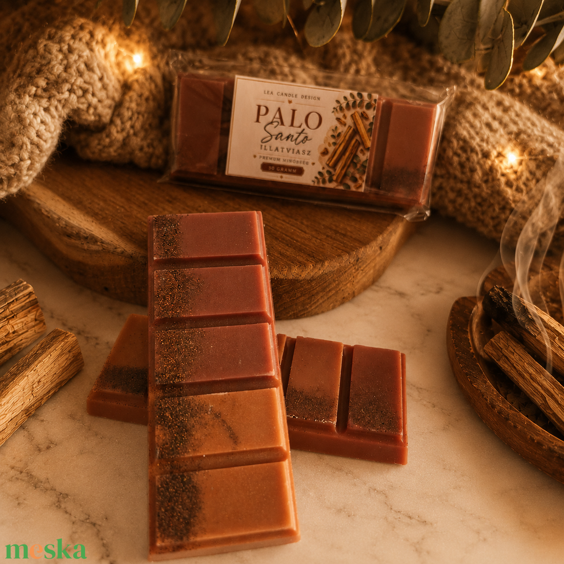 Palo Santo törhető illatviasz, meleg, fás és harmónikis illatélmény - otthon & életmód - gyertya, illat, aroma - illatviasz - Meska.hu