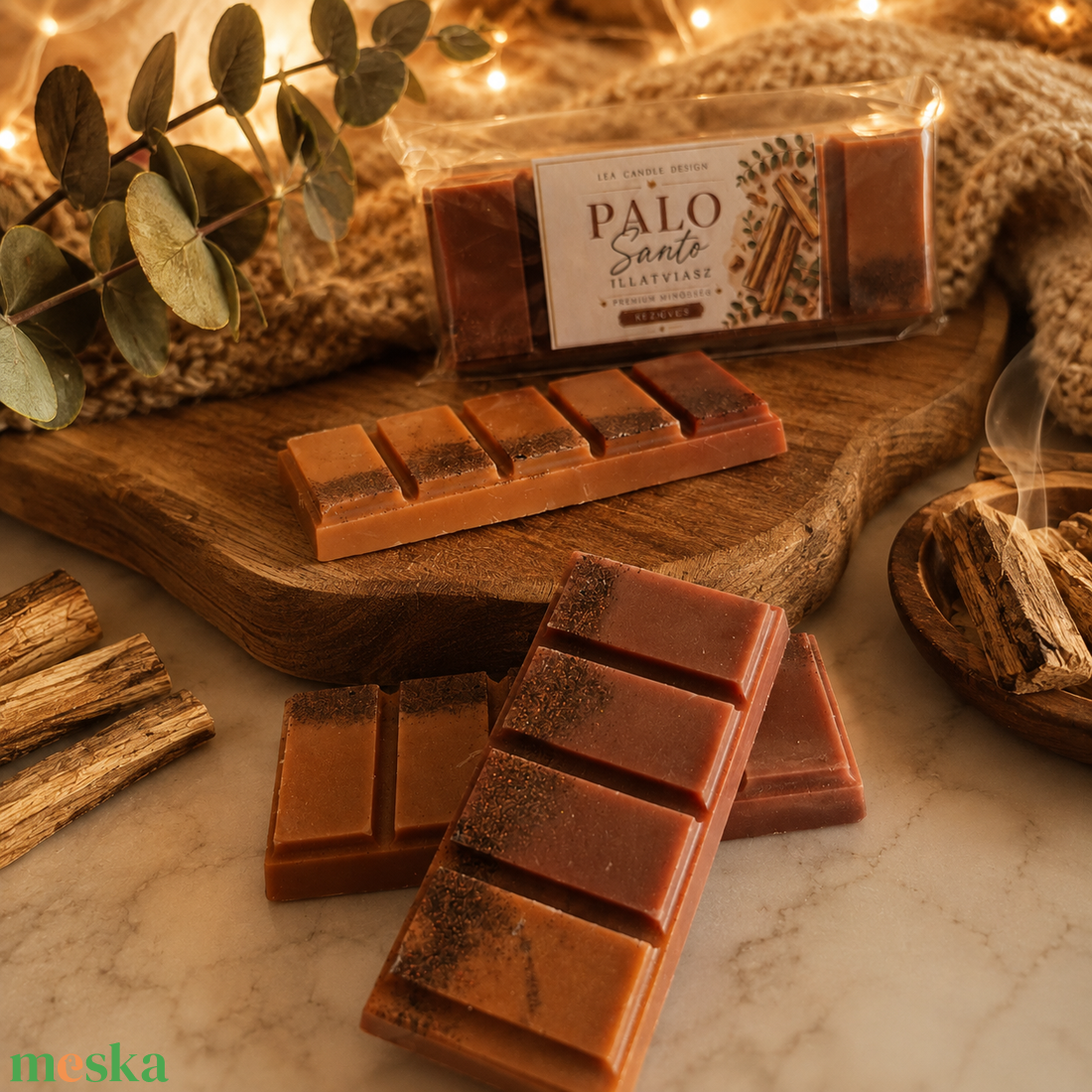 Palo Santo törhető illatviasz, meleg, fás és harmónikis illatélmény - otthon & életmód - gyertya, illat, aroma - illatviasz - Meska.hu