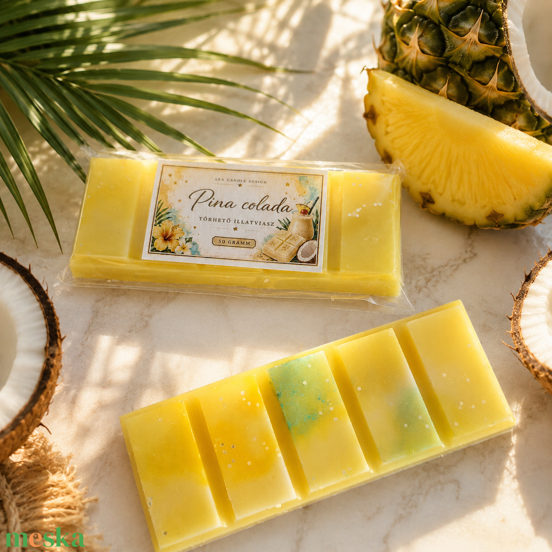 Pina Colada törhető illatviasz, a Trópusi nyaralás illata - otthon & életmód - gyertya, illat, aroma - illatviasz - Meska.hu