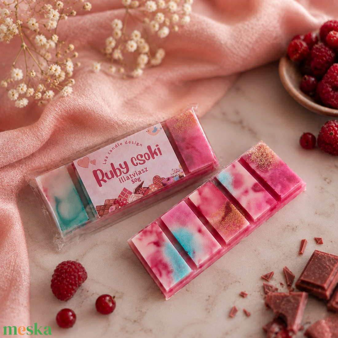 Ruby csoki illatviasz � gyümölcsösen édes és krémesen csokoládés illatkülönlegesség. - otthon & életmód - gyertya, illat, aroma - illatviasz - Meska.hu