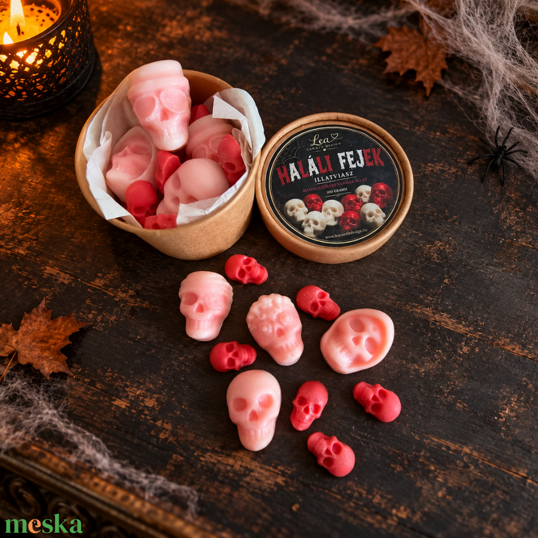 Haláli fejek illatviasz - édesen hátborzongató Halloween illatviasz - otthon & életmód - gyertya, illat, aroma - illatviasz - Meska.hu