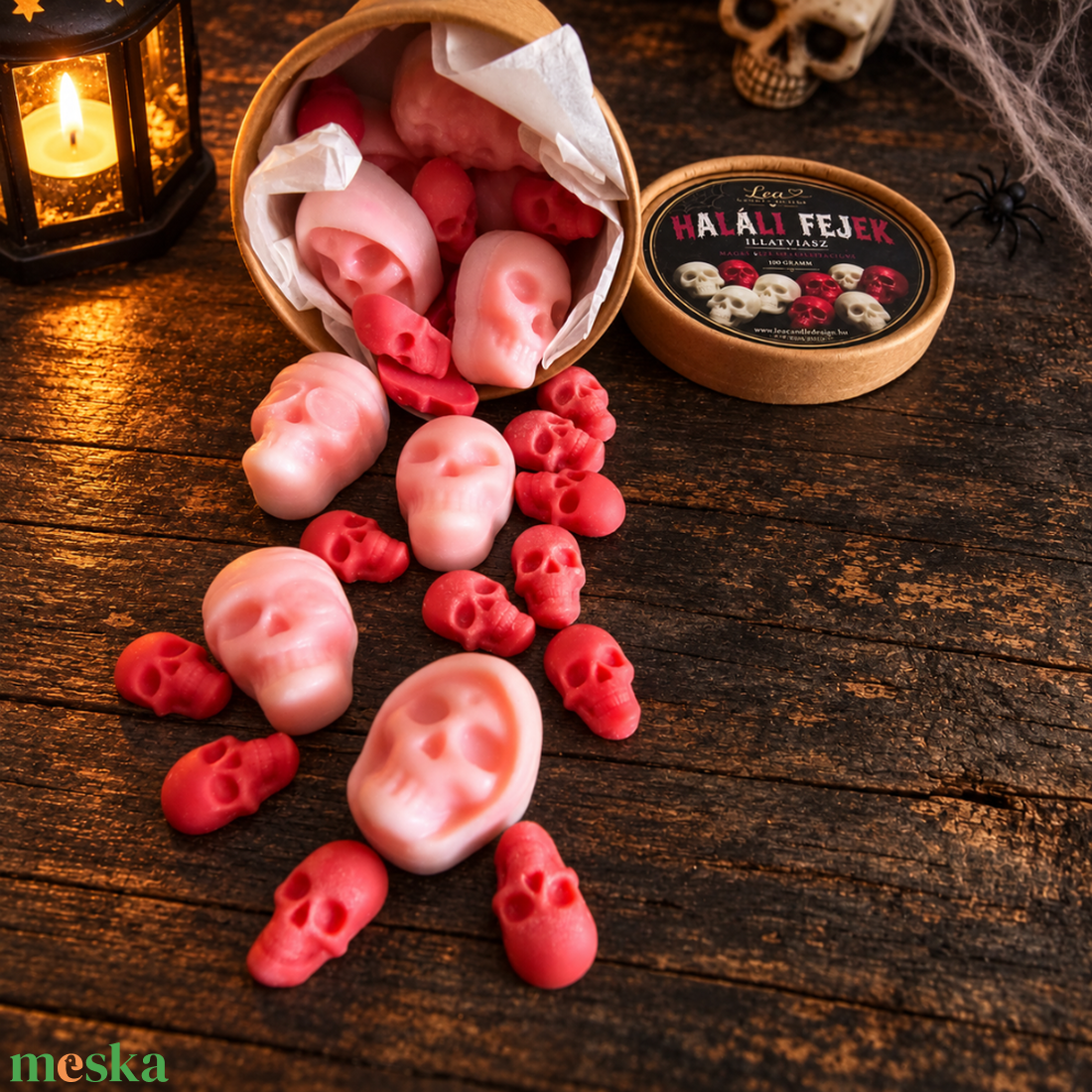 Haláli fejek illatviasz - édesen hátborzongató Halloween illatviasz - otthon & életmód - gyertya, illat, aroma - illatviasz - Meska.hu