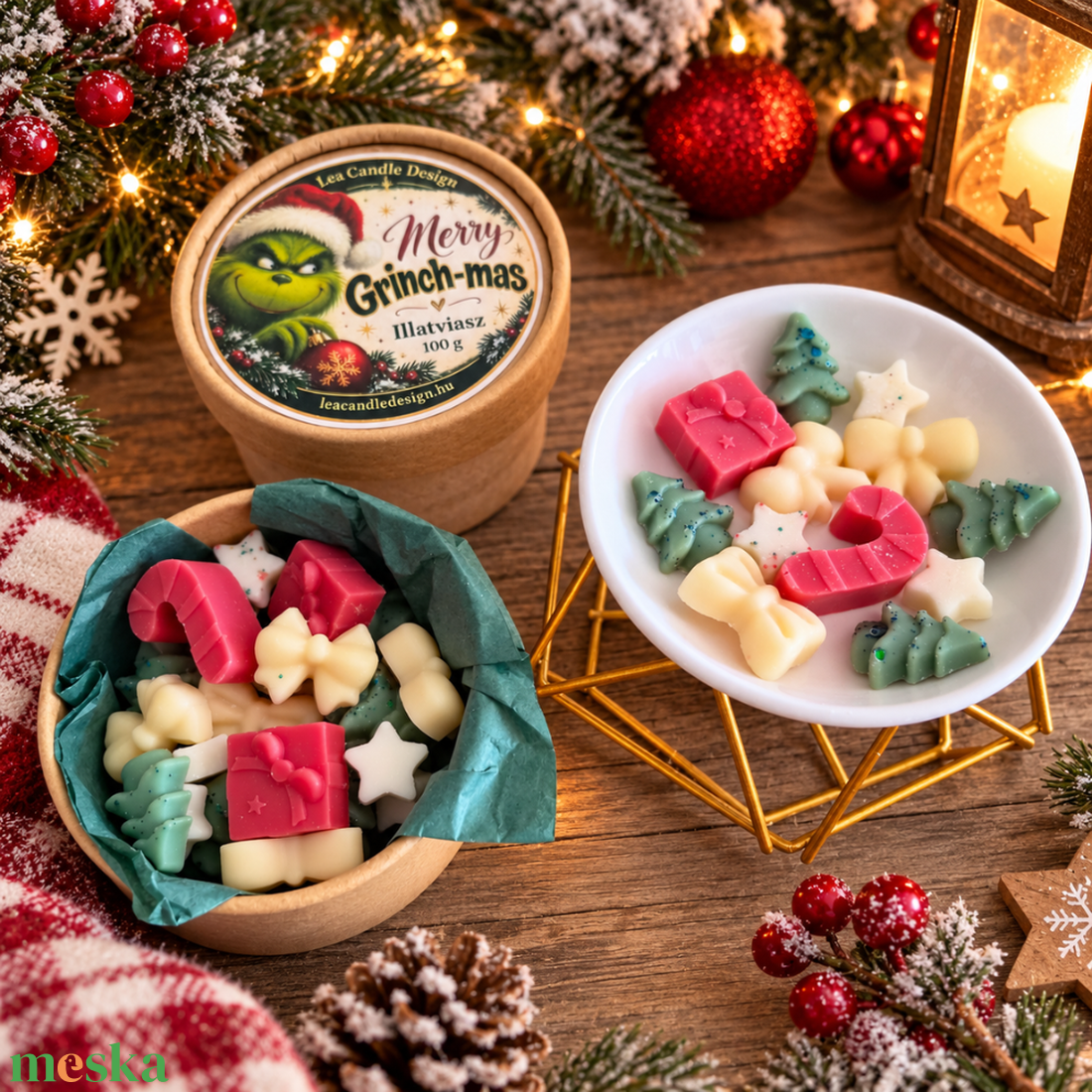 Merry Grinch-mas � Karácsonyi varázslat egy csipetnyi huncutsággal! - otthon & életmód - gyertya, illat, aroma - illatviasz - Meska.hu