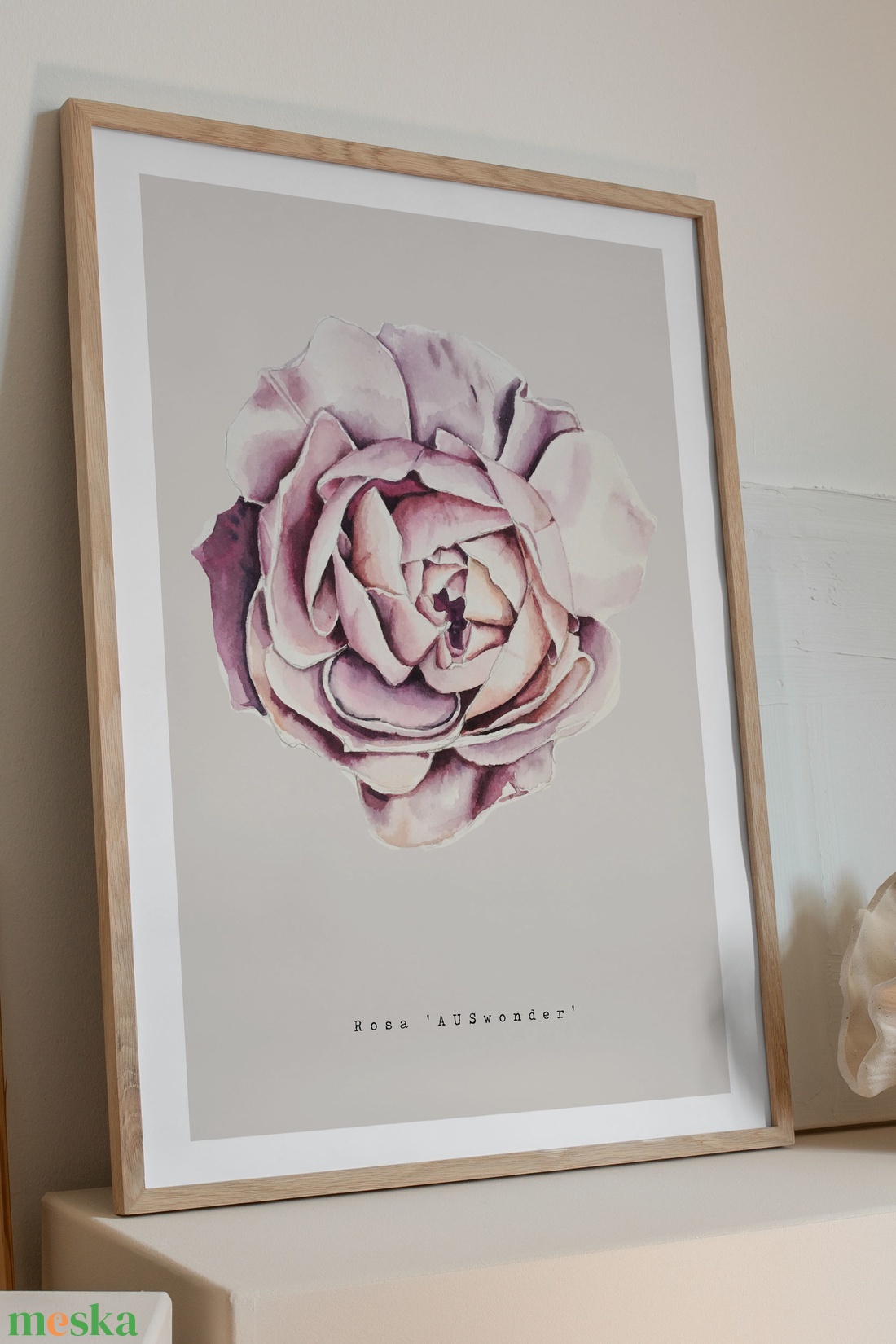 Rózsa akvarell botanikai illusztráció A4-es méretben - művészet - festmény - akvarell - Meska.hu