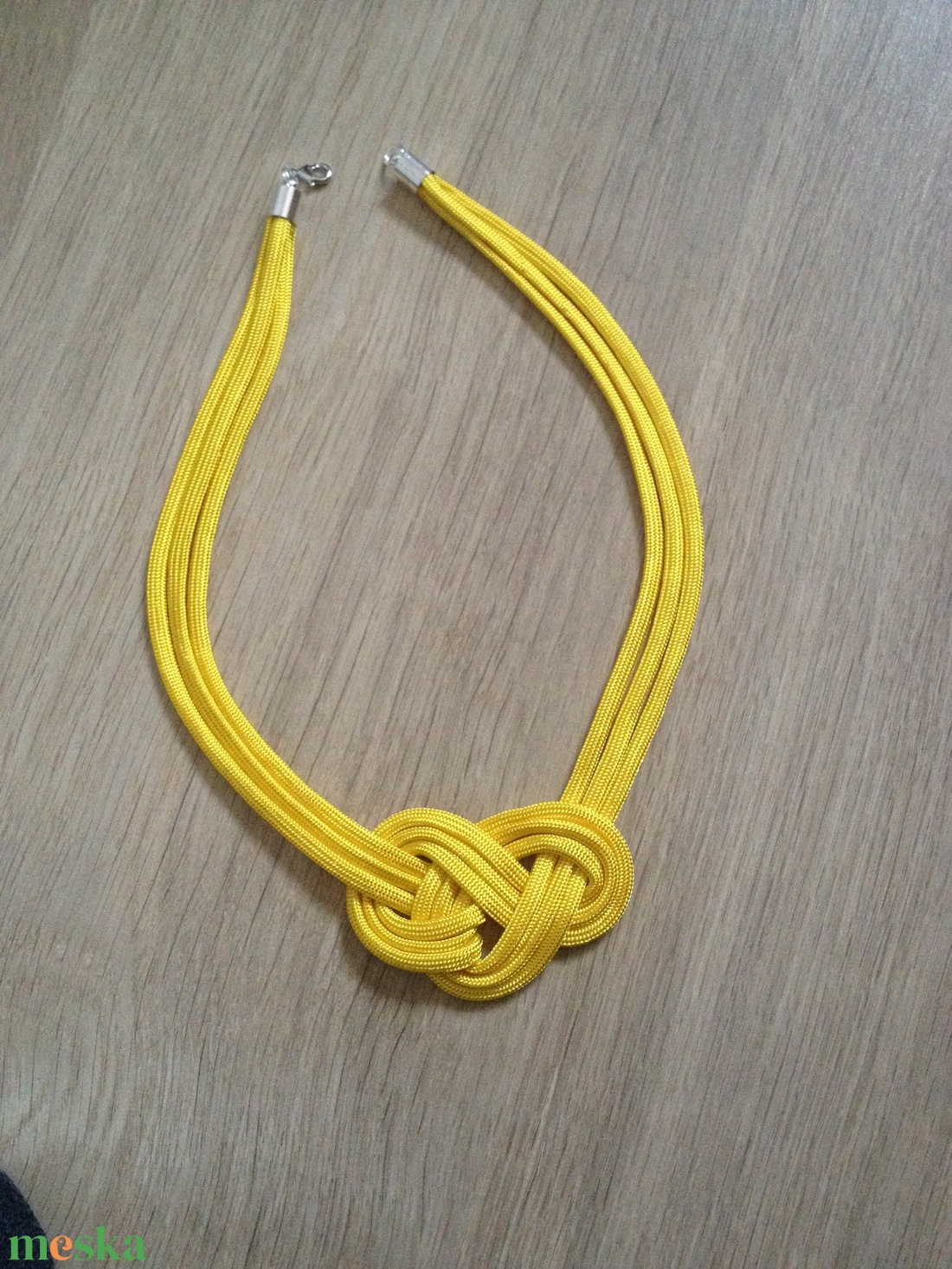 Háromkarikás paracord sárga fonott nyaklánc - ékszer - nyaklánc - medálos nyaklánc - Meska.hu Háromkarikás paracord sárga fonott nyaklánc - ékszer - nyaklánc - medálos nyaklánc - Meska.hu