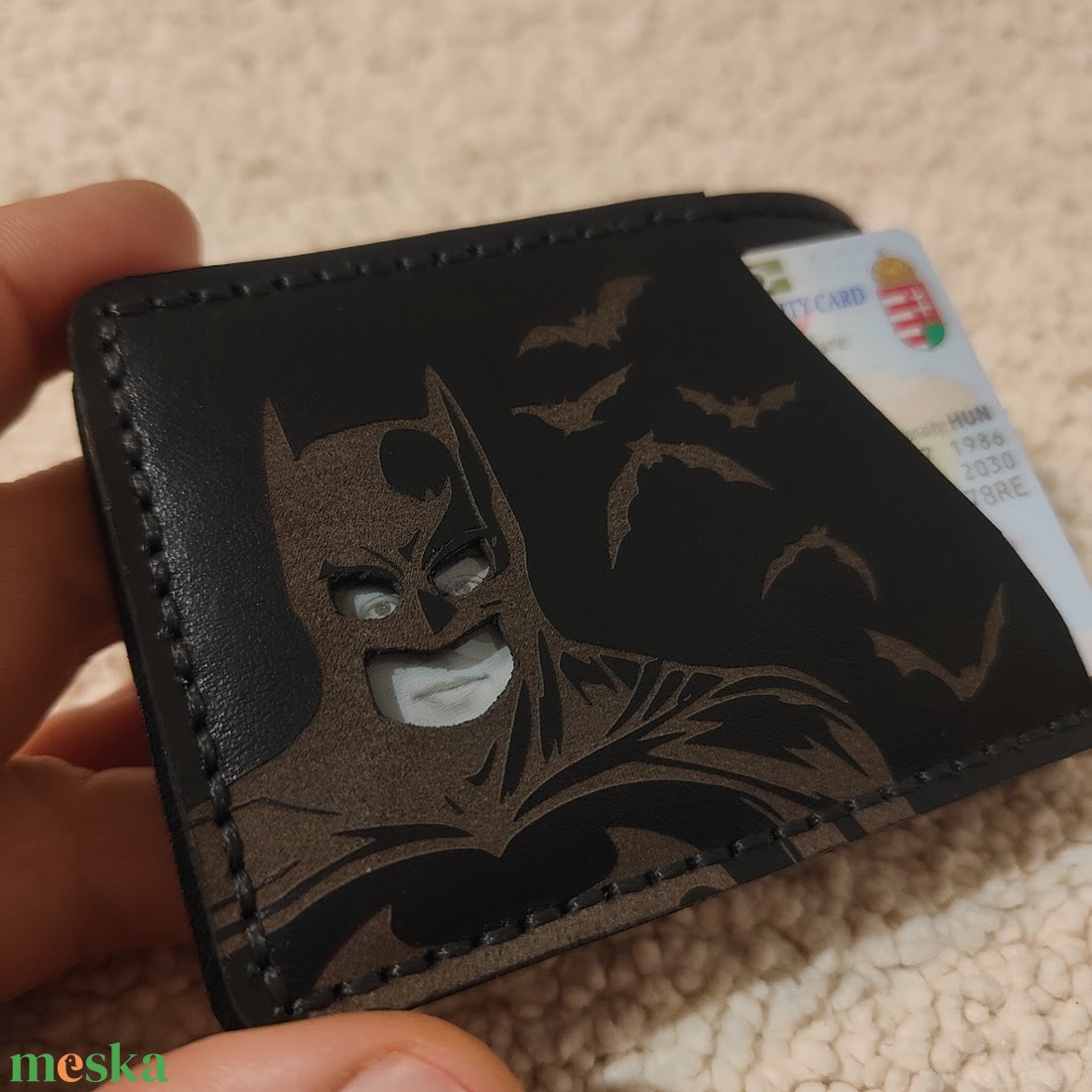 Szuperhős bőr igazolványtartó  személyre szabható, extra kártyatartóval - táska & tok - pénztárca & más tok - kártyatartó & irattartó - Meska.hu