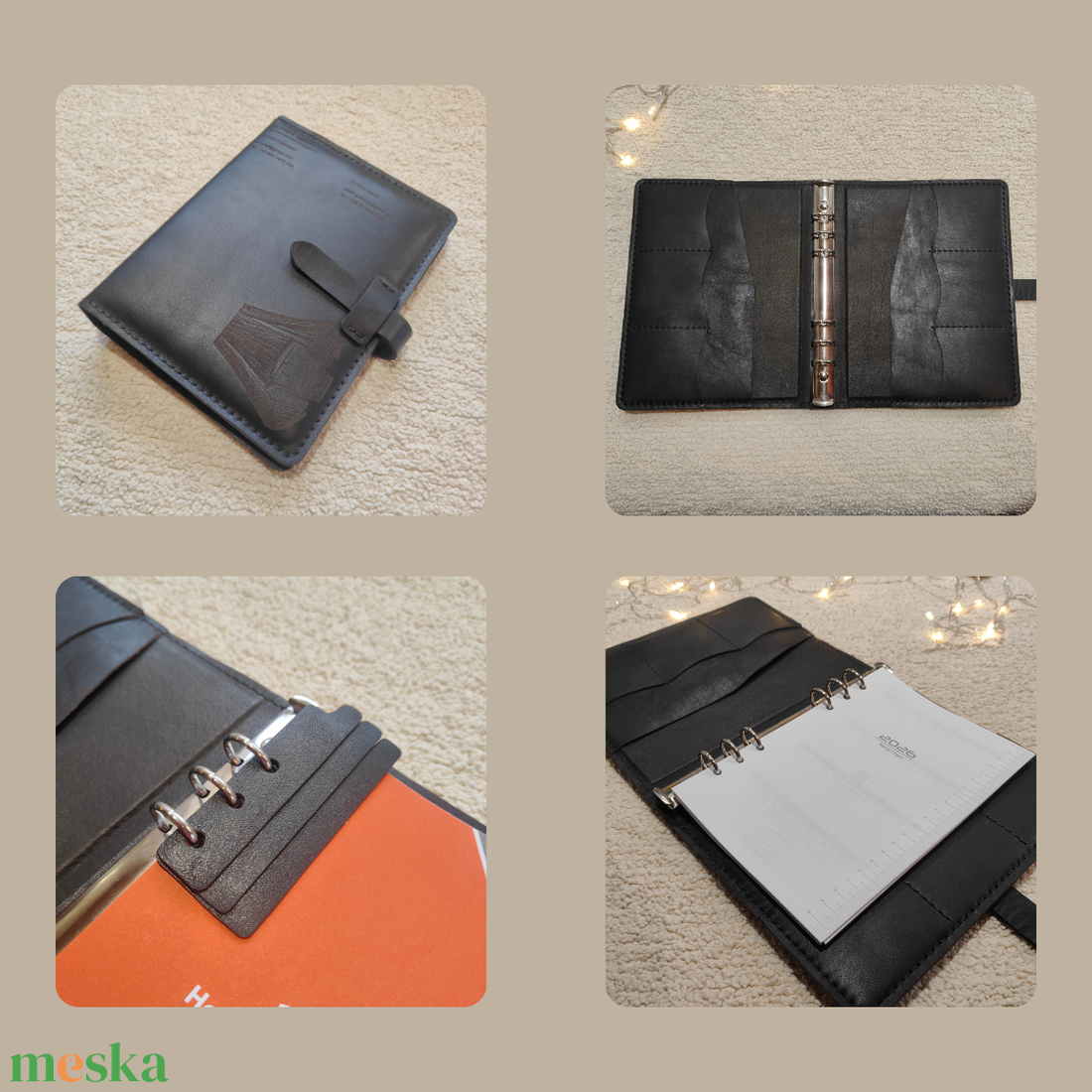 Executive Bőr Gyűrűs Mappa � Prémium Szervező Sokzsebes Kialakítással - otthon & életmód - papír, írószer - mappa - Meska.hu