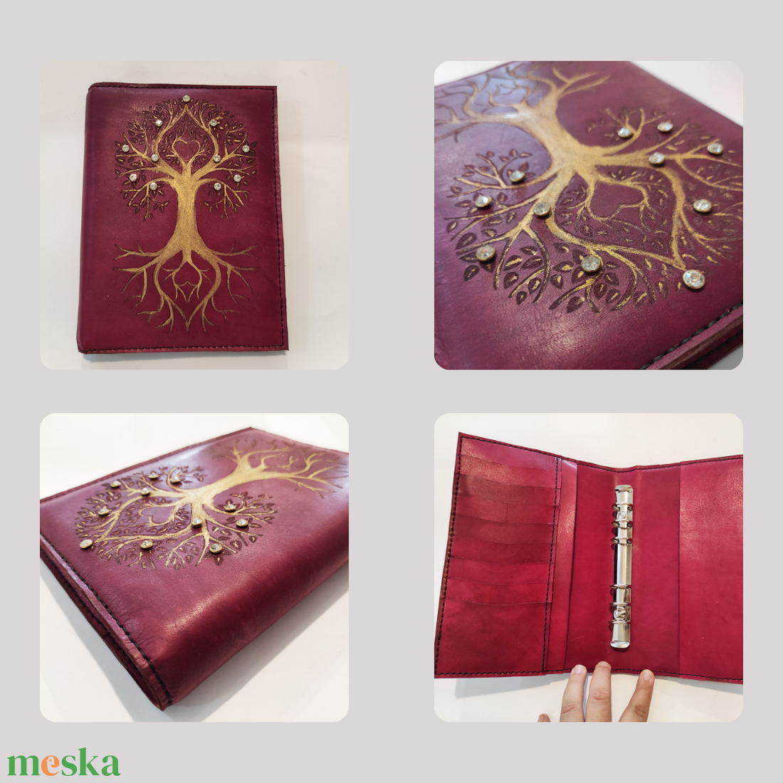Masterpiece Bőr Gyűrűs Mappa � A Te Történeted Bőrbe Zárva (Teljesen Egyedi Műalkotás) - otthon & életmód - papír, írószer - mappa - Meska.hu