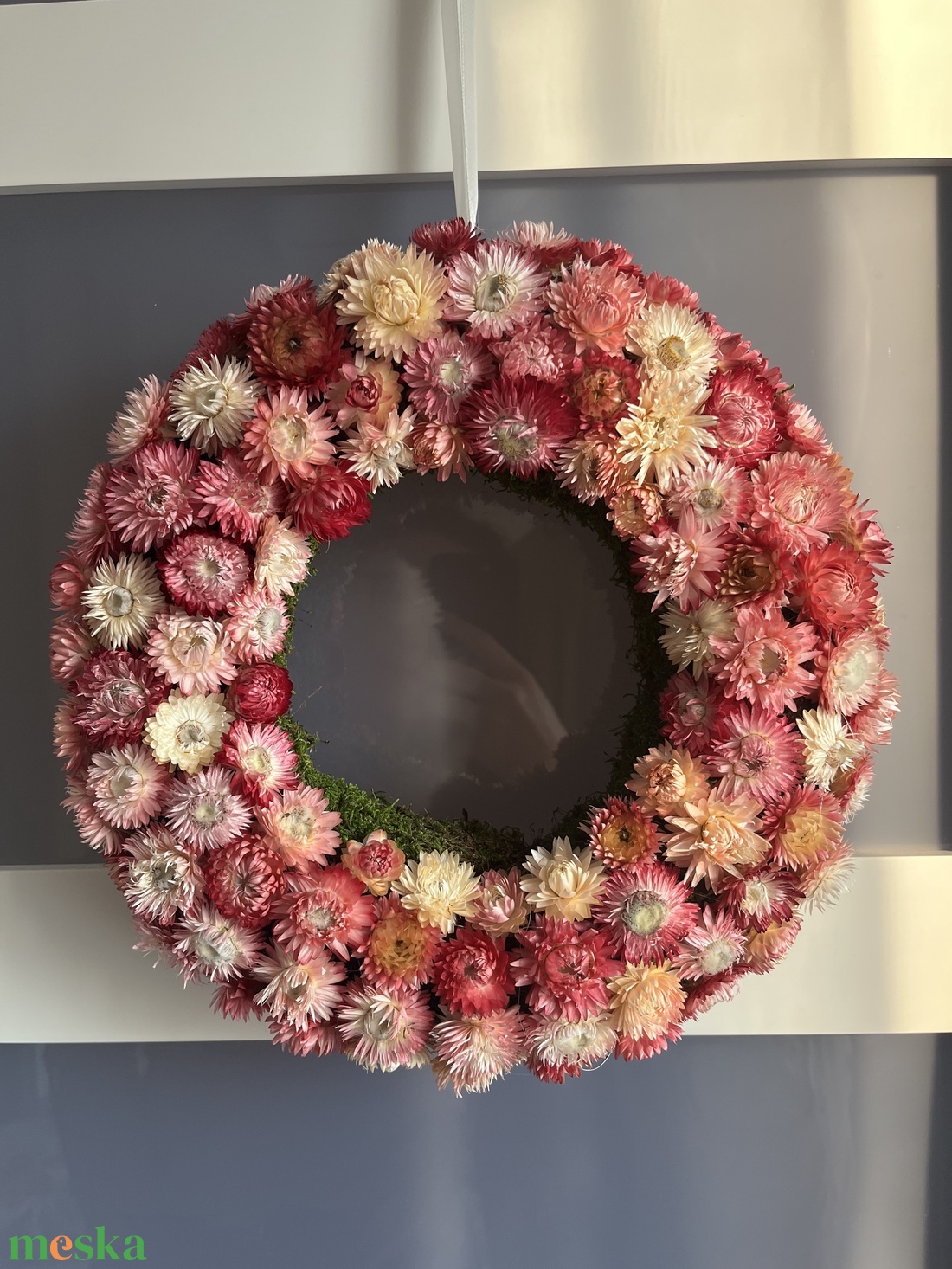 Virágos ajtó- vagy ablakdísz - otthon & életmód - dekoráció - ajtó- és ablak dekoráció - ajtódísz & kopogtató - Meska.hu