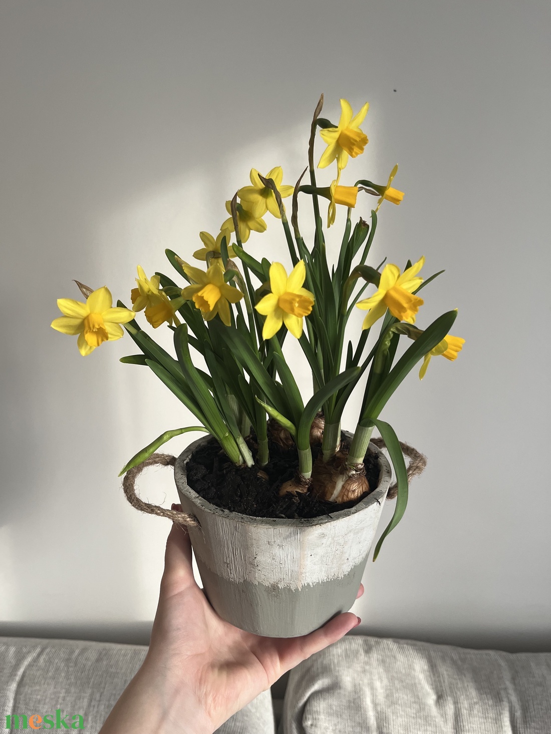 Tavaszi virágtál - közepes - otthon & életmód - virágdekoráció - virágdíszek - asztali virágdísz - Meska.hu