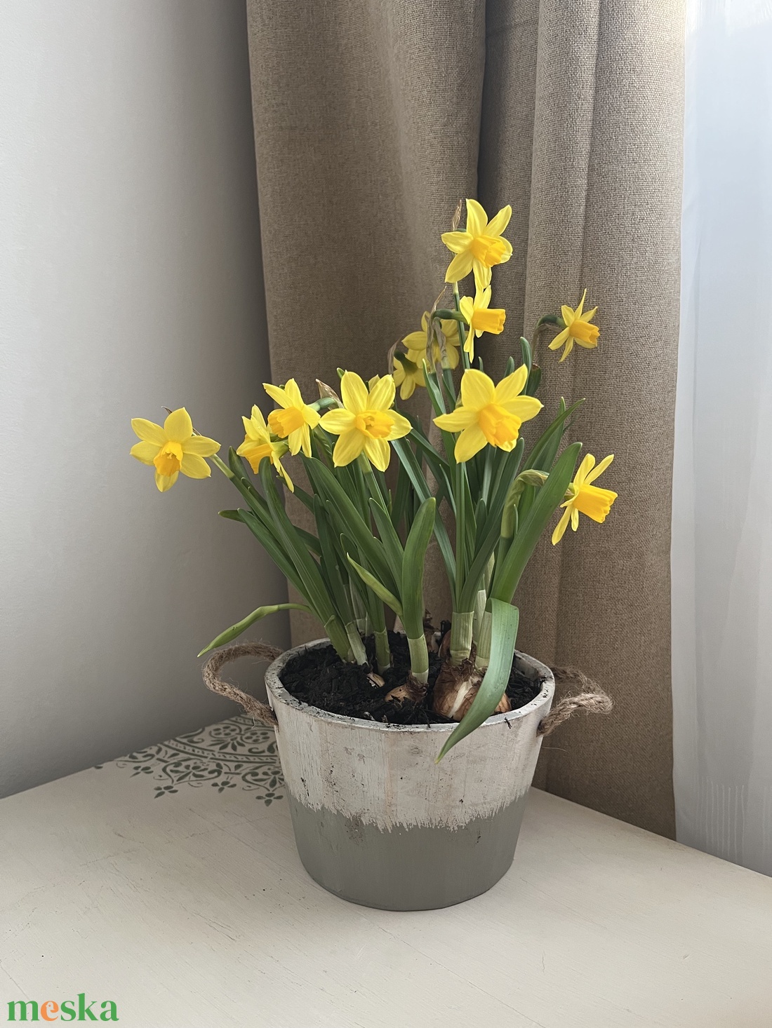 Tavaszi virágtál - közepes - otthon & életmód - virágdekoráció - virágdíszek - asztali virágdísz - Meska.hu