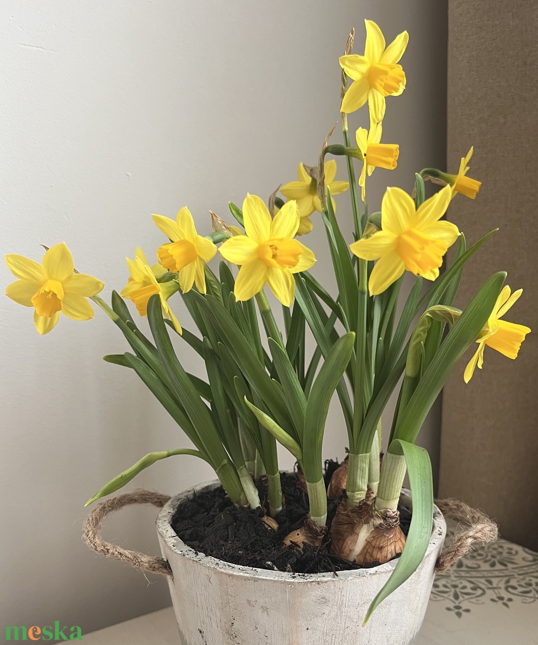 Tavaszi virágtál - közepes - otthon & életmód - virágdekoráció - virágdíszek - asztali virágdísz - Meska.hu