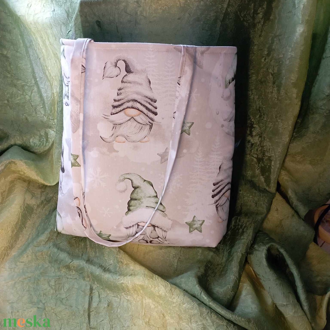 Manófalva karácsonyra bevásárlótáska - táska & tok - kézitáska & válltáska - kézitáska - Meska.hu