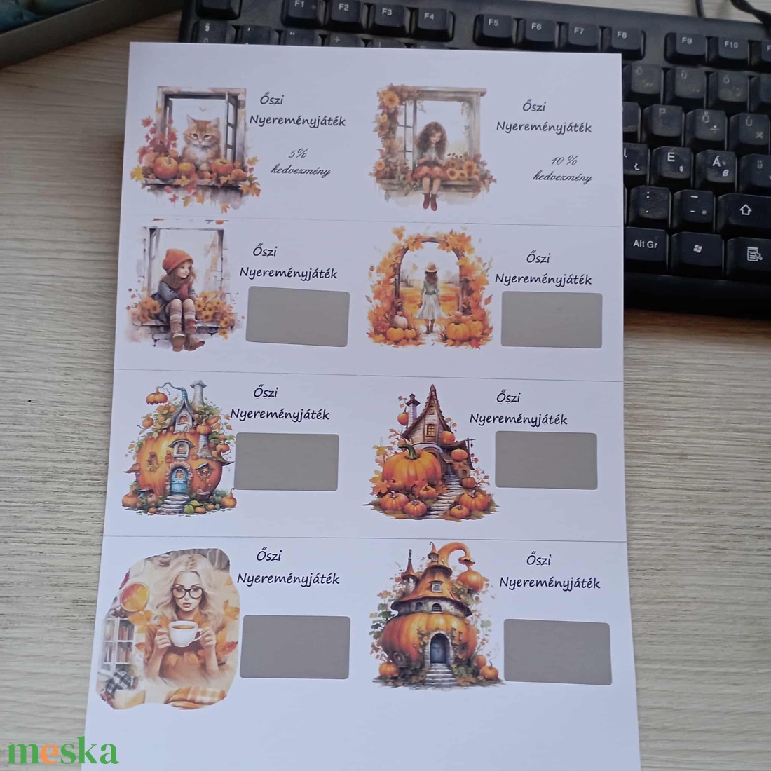 őszi kaparós kártyák - otthon & életmód - papír, írószer - ajándékozás kellékei - ajándék sorsjegy - Meska.hu őszi kaparós kártyák - otthon & életmód - papír, írószer - ajándékozás kellékei - ajándék sorsjegy - Meska.hu