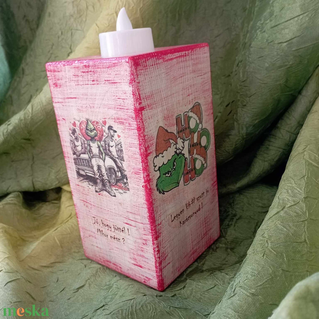 Grincses gyertyatartó - otthon & életmód - gyertya, illat, aroma - gyertyatartó - Meska.hu