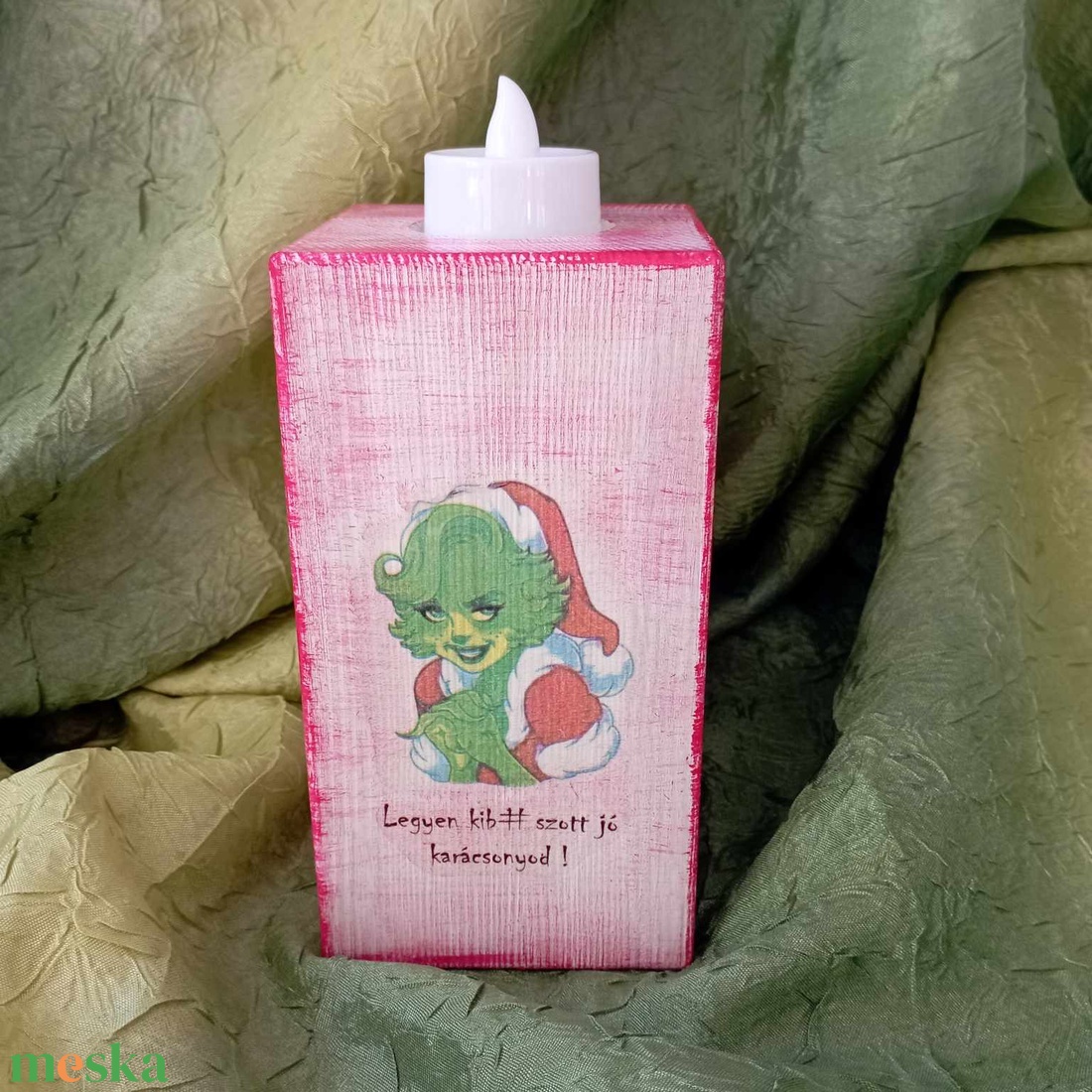 Grincses gyertyatartó - otthon & életmód - gyertya, illat, aroma - gyertyatartó - Meska.hu