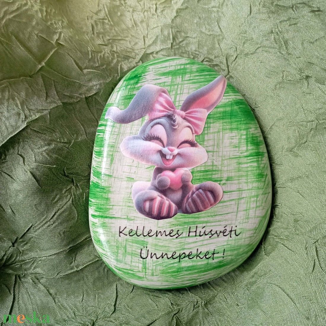 Húsvéti kavics  - ünnepi díszek, dekorációk - húsvéti díszek és dekorációk - húsvéti asztaldíszek - Meska.hu