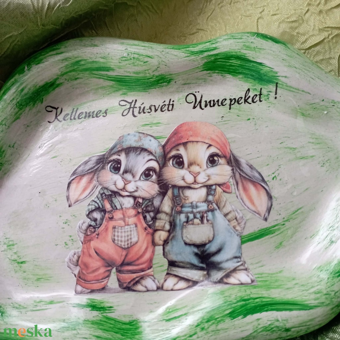 húsvéti tál - ünnepi díszek, dekorációk - húsvéti díszek és dekorációk - húsvéti asztaldíszek - Meska.hu