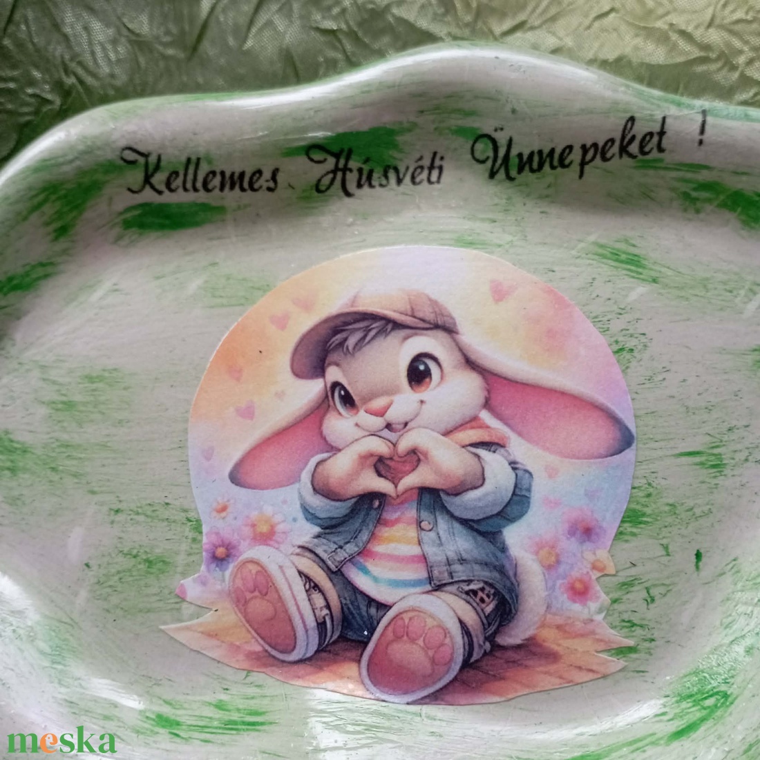 húsvéti tál - ünnepi díszek, dekorációk - húsvéti díszek és dekorációk - húsvéti asztaldíszek - Meska.hu