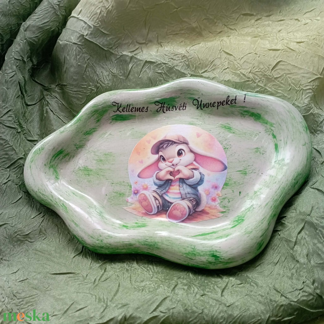 húsvéti tál - ünnepi díszek, dekorációk - húsvéti díszek és dekorációk - húsvéti asztaldíszek - Meska.hu