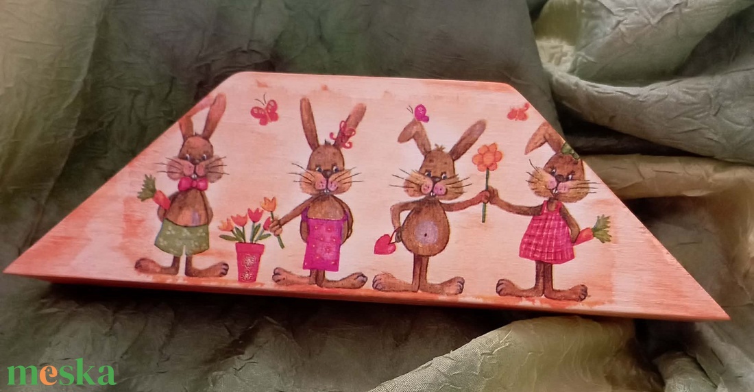 szalvétatartó nyuszis - otthon & életmód - konyhafelszerelés, tálalás - tálalás - szalvétatartó, szalvétagyűrű - Meska.hu