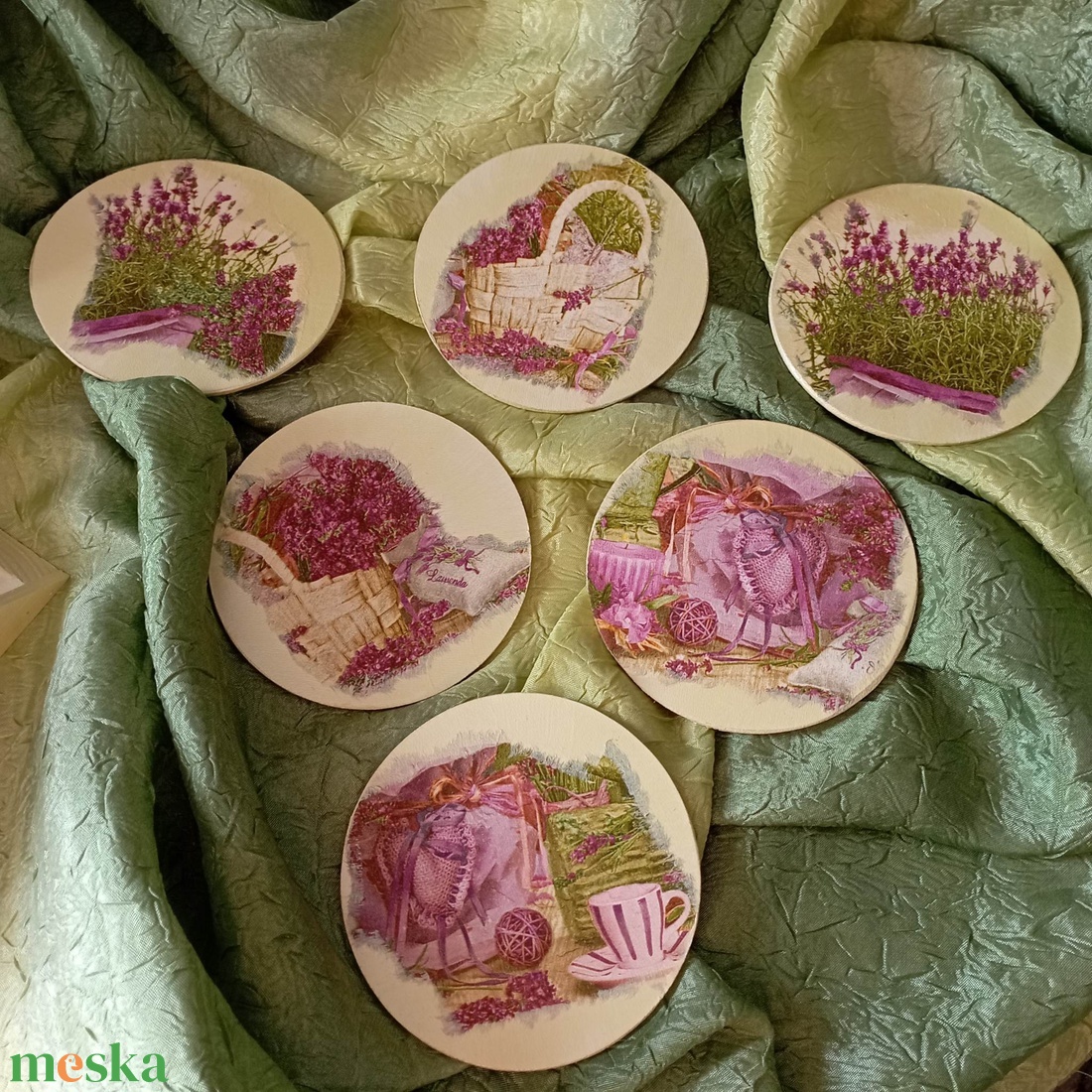 szalvétatartó levendulás - otthon & életmód - konyhafelszerelés, tálalás - tálalás - szalvétatartó, szalvétagyűrű - Meska.hu