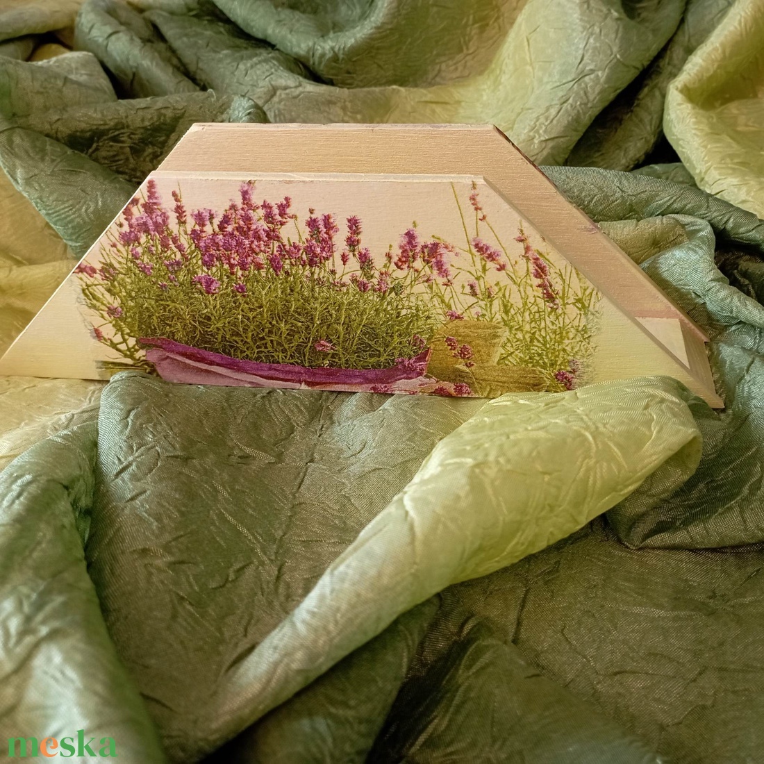 szalvétatartó levendulás - otthon & életmód - konyhafelszerelés, tálalás - tálalás - szalvétatartó, szalvétagyűrű - Meska.hu