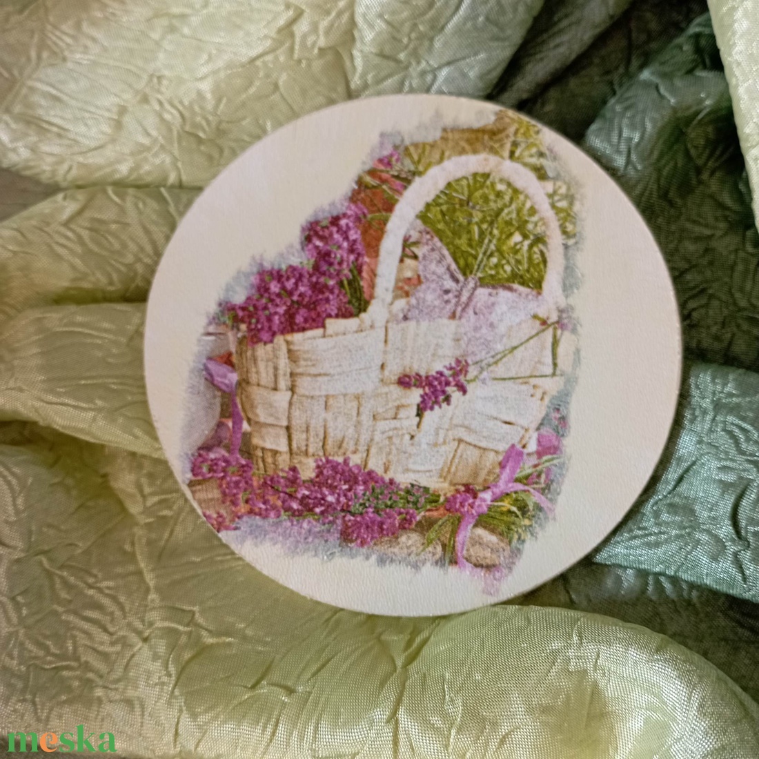 szalvétatartó levendulás - otthon & életmód - konyhafelszerelés, tálalás - tálalás - szalvétatartó, szalvétagyűrű - Meska.hu