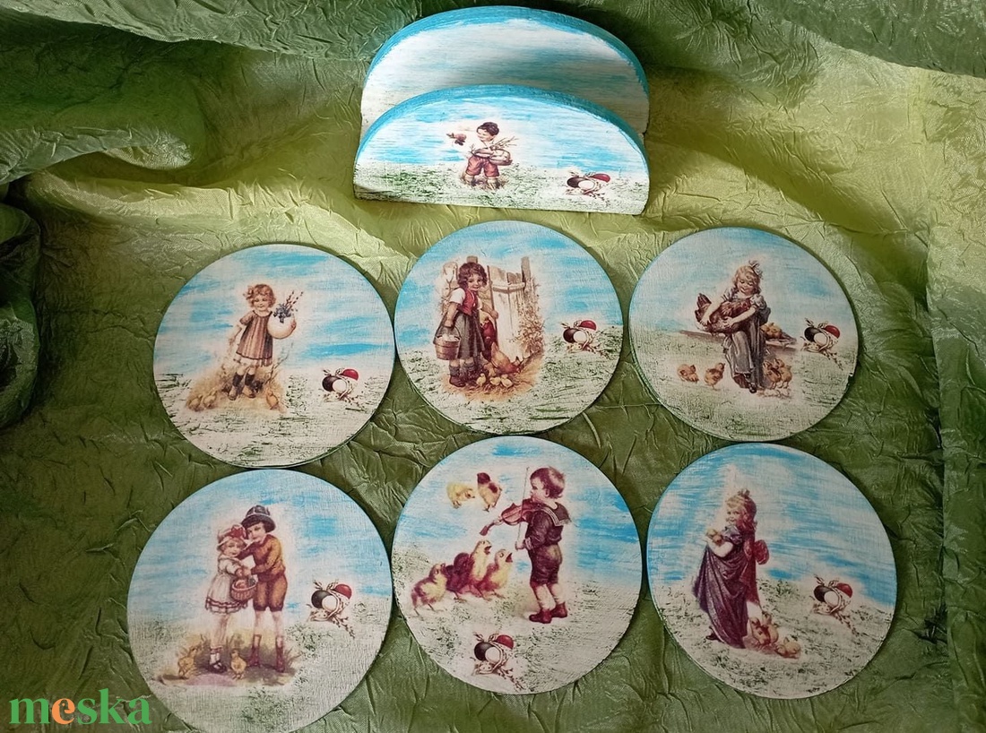 szalvétatartó húsvéti vintage - otthon & életmód - konyhafelszerelés, tálalás - tálalás - szalvétatartó, szalvétagyűrű - Meska.hu
