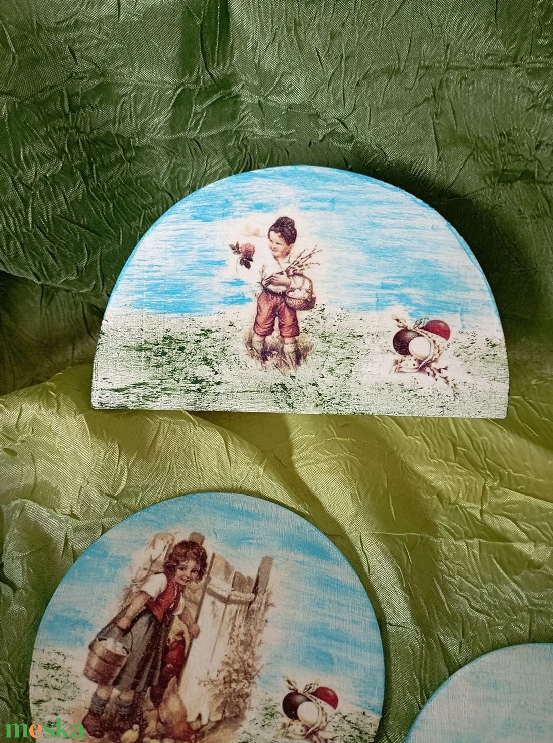 szalvétatartó húsvéti vintage - otthon & életmód - konyhafelszerelés, tálalás - tálalás - szalvétatartó, szalvétagyűrű - Meska.hu