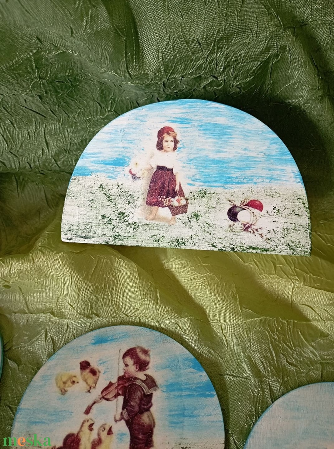 szalvétatartó húsvéti vintage - otthon & életmód - konyhafelszerelés, tálalás - tálalás - szalvétatartó, szalvétagyűrű - Meska.hu