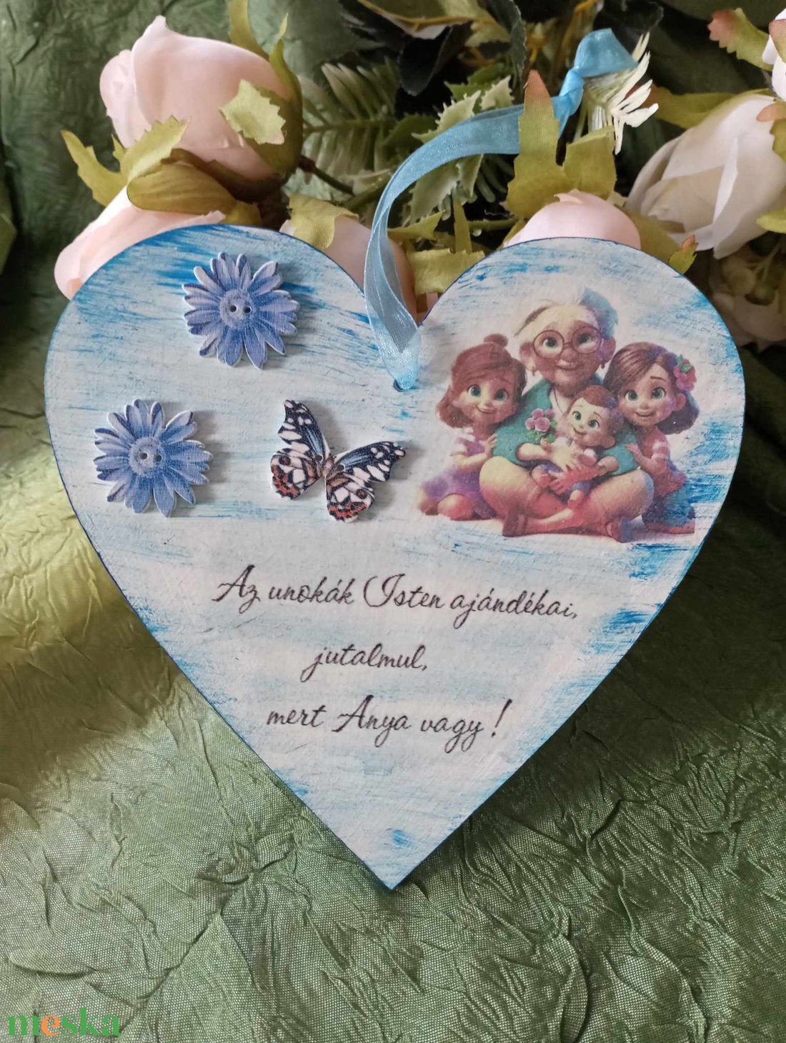 anyák napi szívek 1 - otthon & életmód - dekoráció - kép & falikép - fából készült kép - Meska.hu