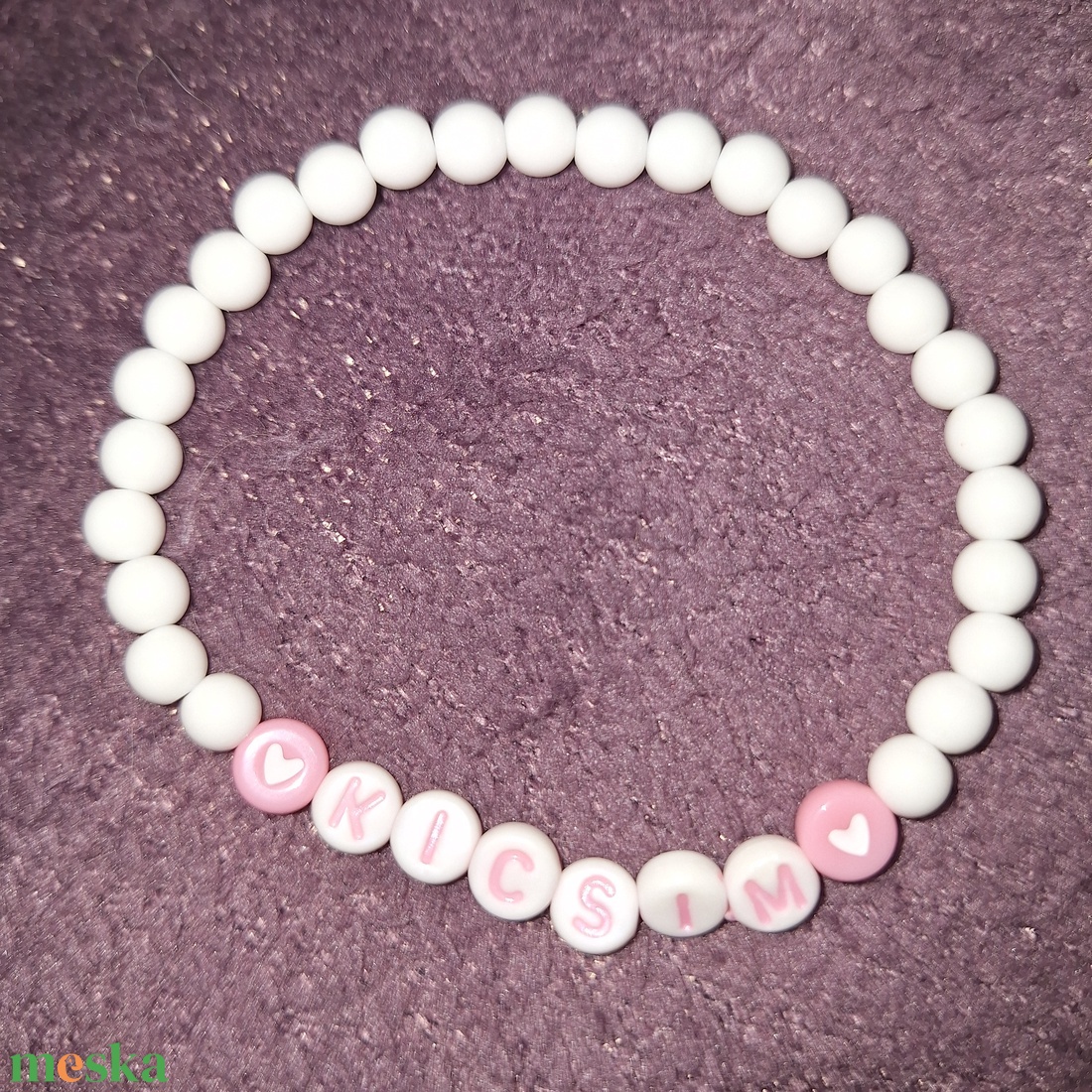 Fehér Kicsim karkötő - ékszer - karkötő - gyöngyös karkötő - Meska.hu