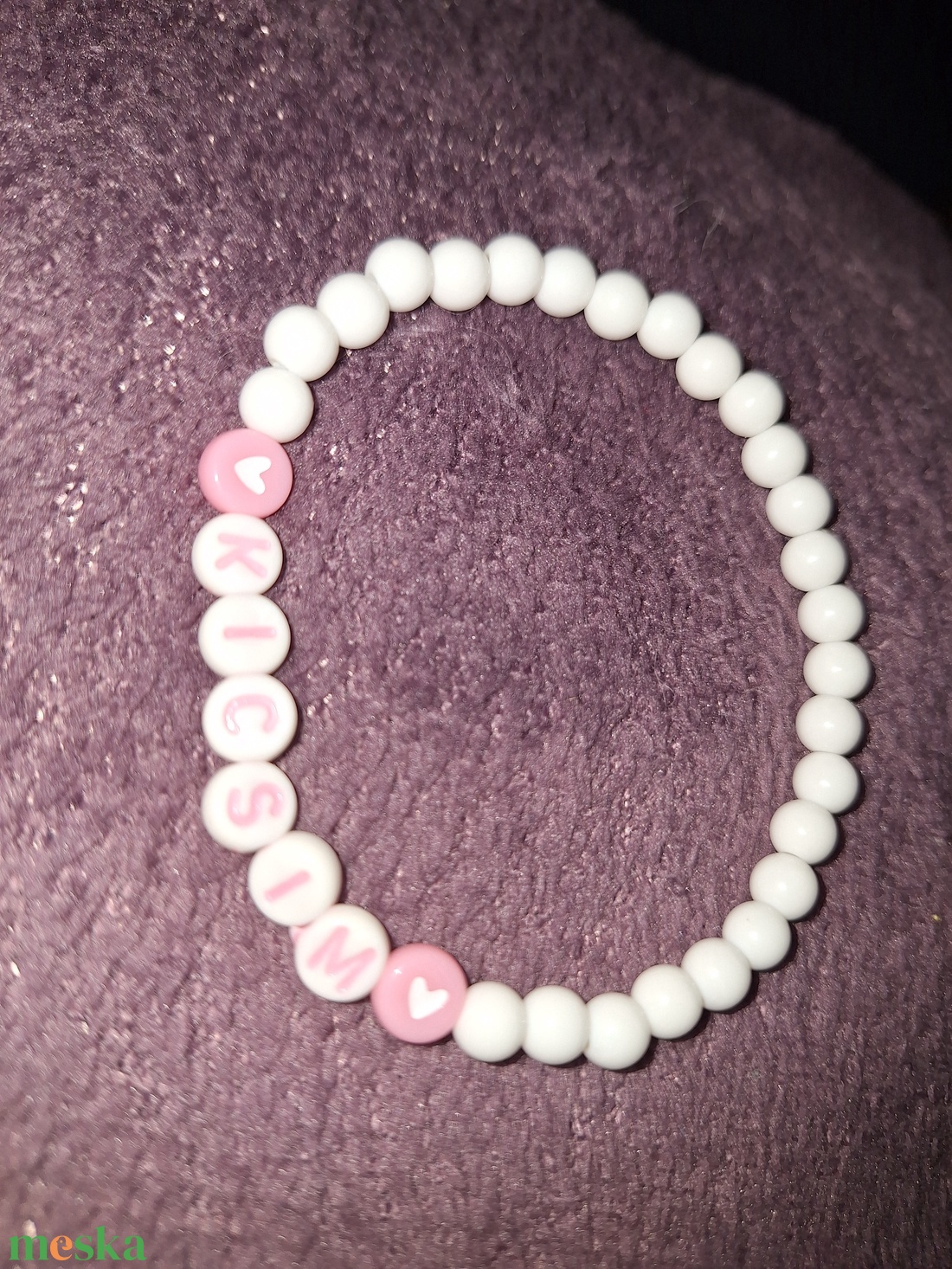 Fehér Kicsim karkötő - ékszer - karkötő - gyöngyös karkötő - Meska.hu