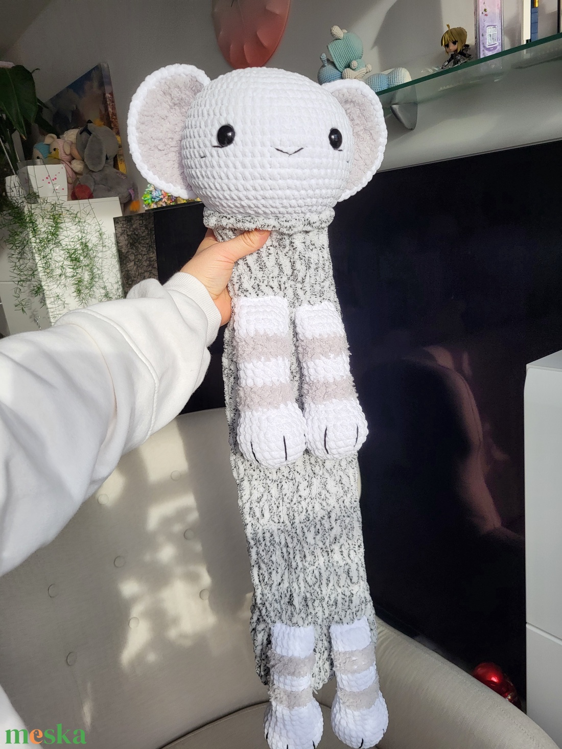 Horgolt pizsamatartó kis tigris  - játék & sport - plüssállat & játékfigura - plüss mesefigurák - Meska.hu