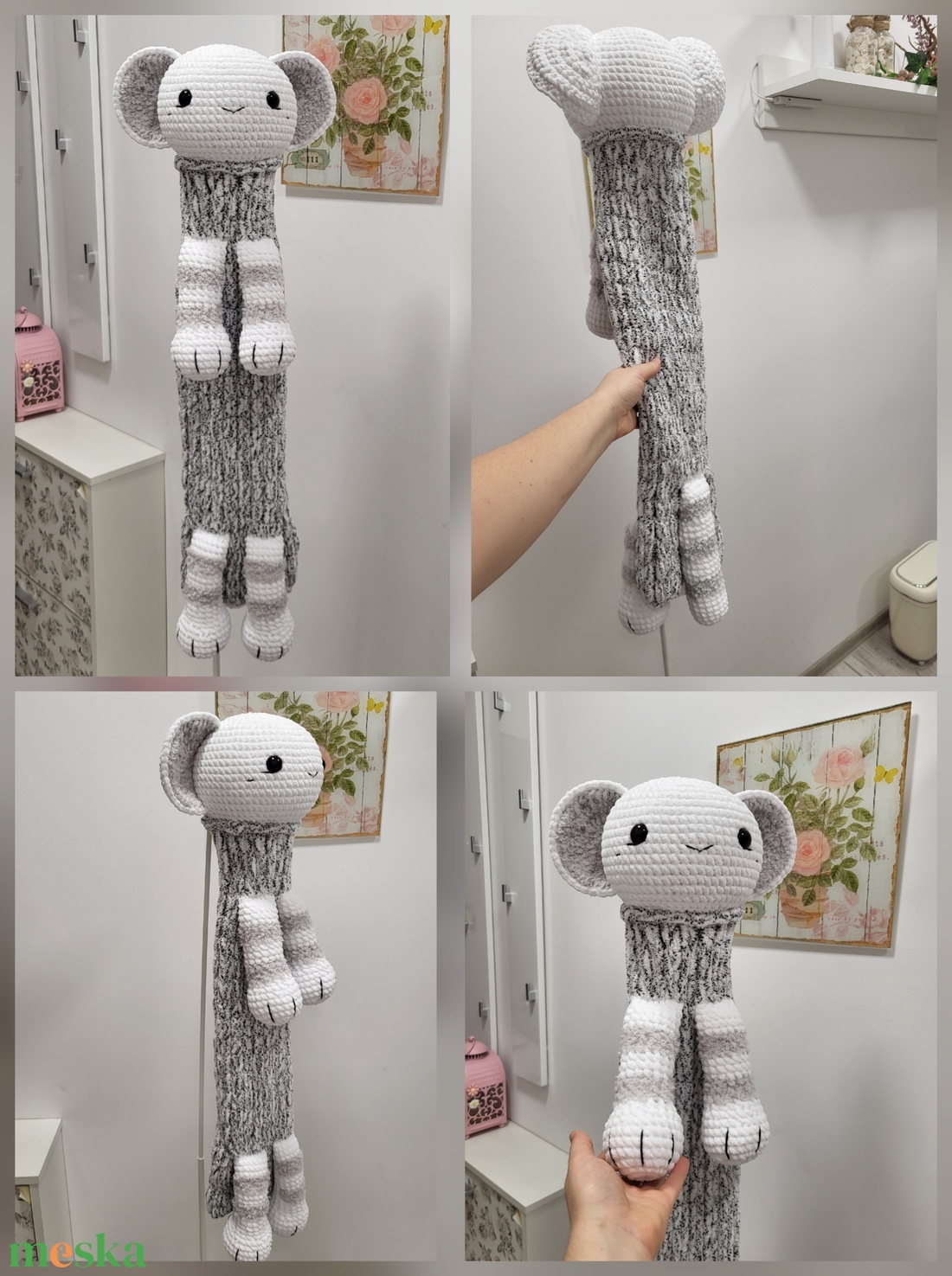 Horgolt pizsamatartó kis tigris  - játék & sport - plüssállat & játékfigura - plüss mesefigurák - Meska.hu