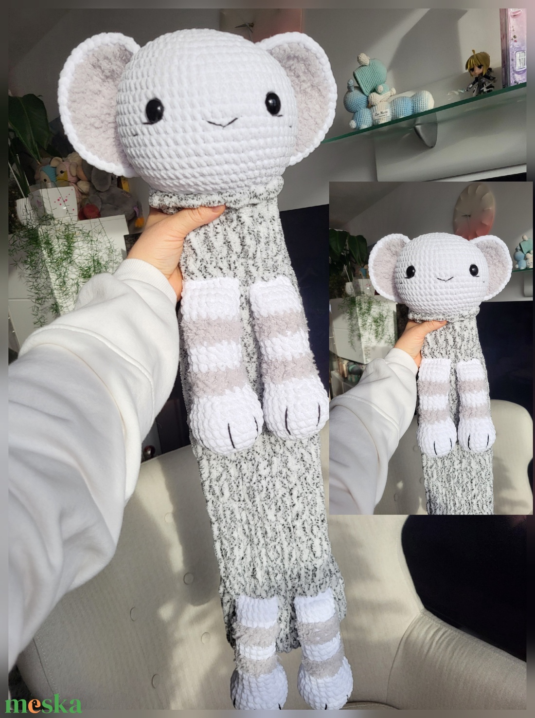 Horgolt pizsamatartó kis tigris  - játék & sport - plüssállat & játékfigura - plüss mesefigurák - Meska.hu