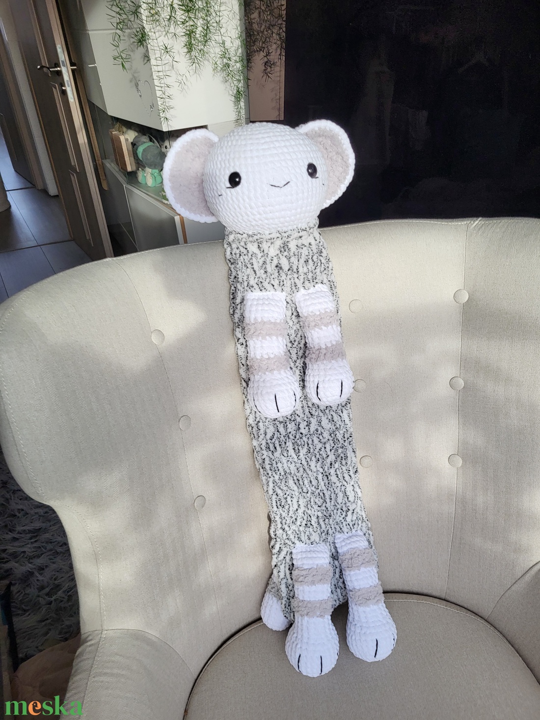 Horgolt pizsamatartó kis tigris  - játék & sport - plüssállat & játékfigura - plüss mesefigurák - Meska.hu