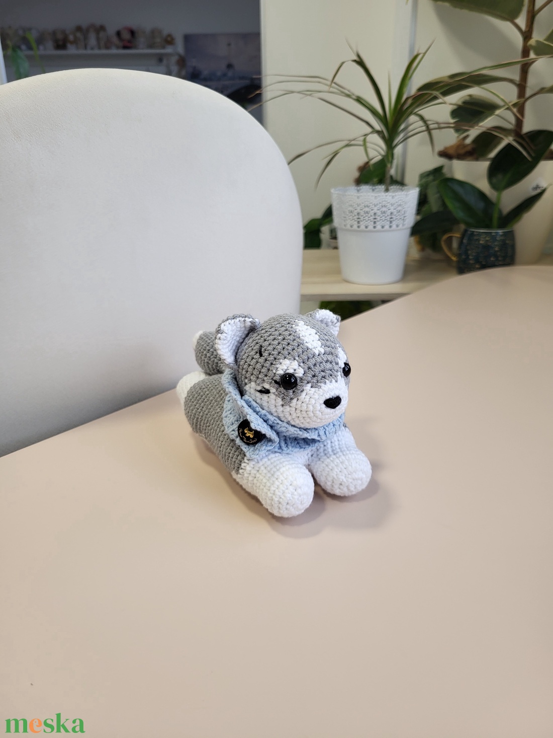 Szibériai husky kiskutya - játék & sport - plüssállat & játékfigura - kutya - Meska.hu