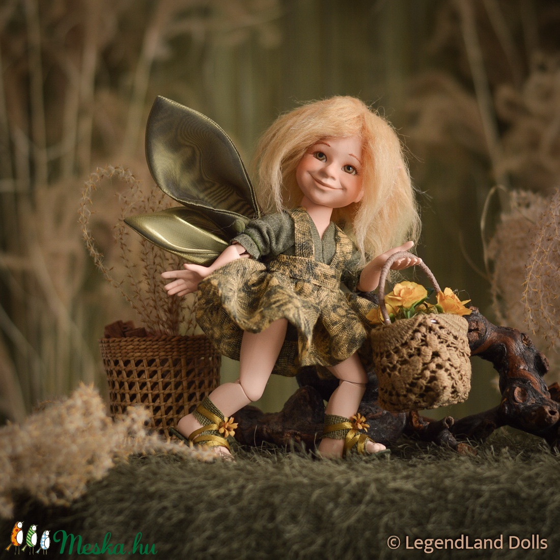 Naturális kertész tündér figura, PRIMULA porcelán BJD baba -  - Meska.hu