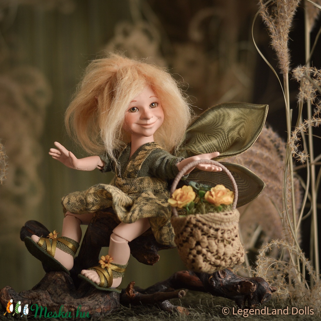 Naturális kertész tündér figura, PRIMULA porcelán BJD baba -  - Meska.hu