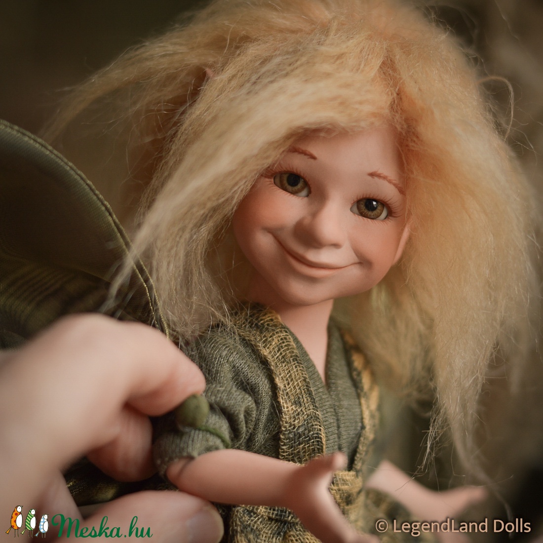 Naturális kertész tündér figura, PRIMULA porcelán BJD baba -  - Meska.hu