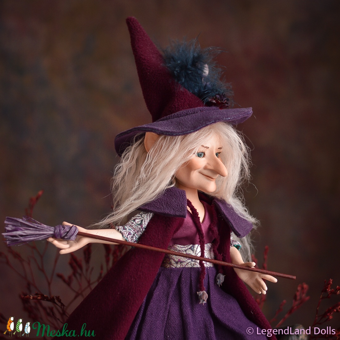 Bölcs boszorkány figura, IRMA porcelán BJD baba, porcelánbaba - otthon & életmód - dekoráció - dísztárgy - Meska.hu