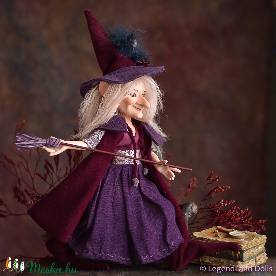 Bölcs boszorkány figura, IRMA porcelán BJD baba, porcelánbaba - otthon & életmód - dekoráció - dísztárgy - Meska.hu