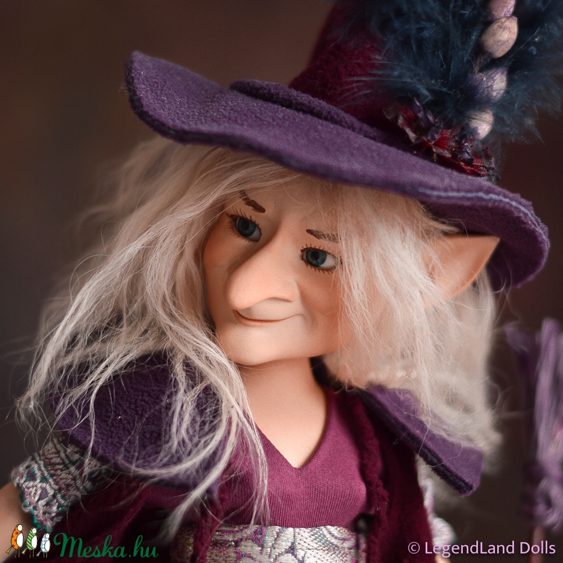 Bölcs boszorkány figura, IRMA porcelán BJD baba, porcelánbaba - otthon & életmód - dekoráció - dísztárgy - Meska.hu