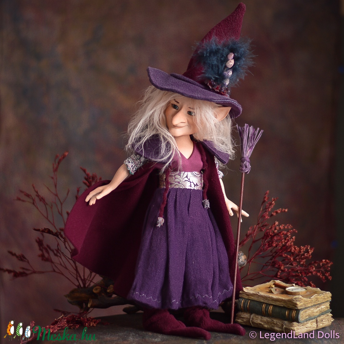 Bölcs boszorkány figura, IRMA porcelán BJD baba, porcelánbaba - otthon & életmód - dekoráció - dísztárgy - Meska.hu