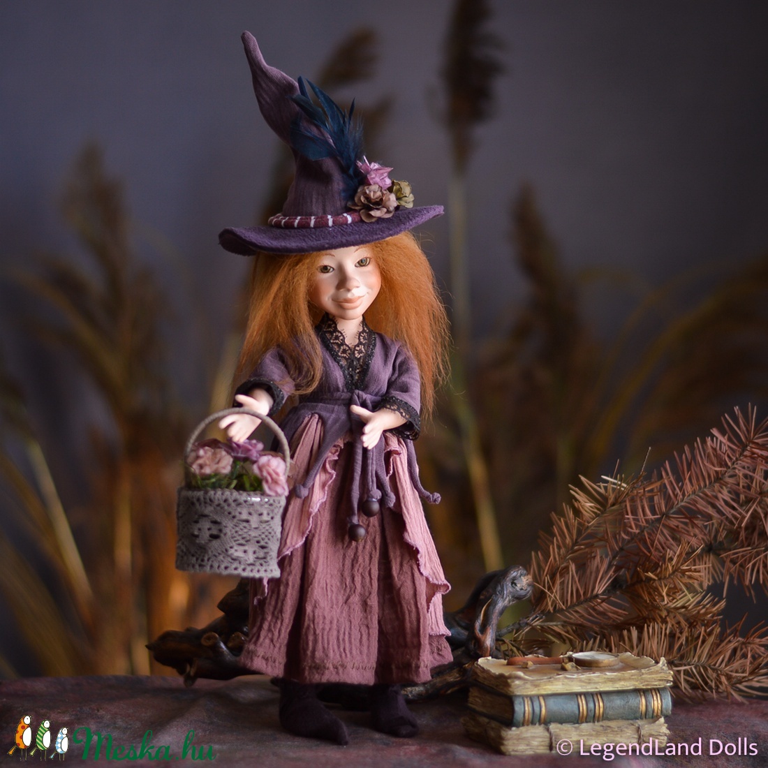 Jóságos boszorkány figura LUCIA porcelán BJD baba, porcelánbaba - otthon & életmód - dekoráció - dísztárgy - Meska.hu